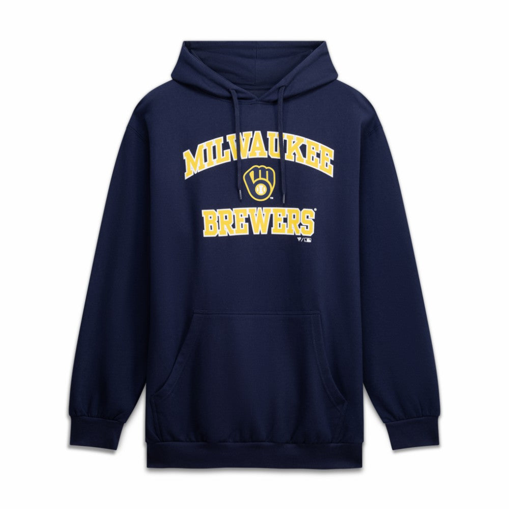 Navy Milwaukee Brewers Fanatics Big & Tall Heart & Soul Hoodie