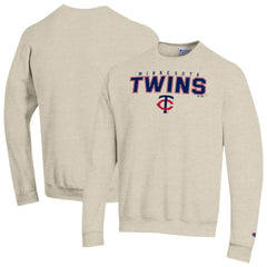 Oatmeal Minnesota Twins Champion Eco Powerblend Sweatshirt