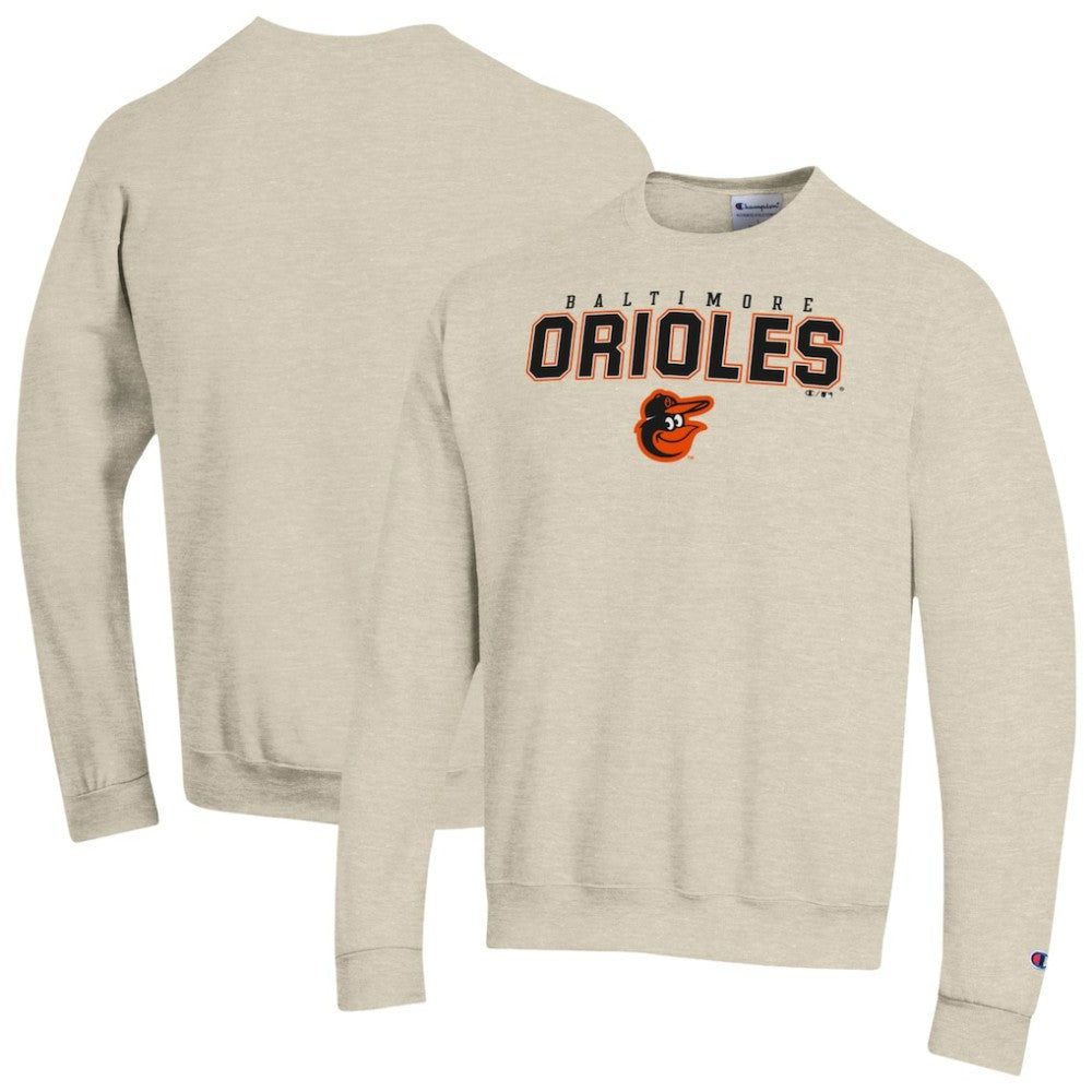 Oatmeal Baltimore Orioles Champion Eco Powerblend Sweatshirt