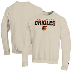 Oatmeal Baltimore Orioles Champion Eco Powerblend Sweatshirt