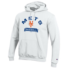 White New York Mets Champion Eco Powerblend Hoodie