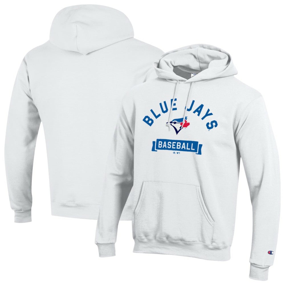 White Toronto Blue Jays Champion Eco Powerblend Hoodie