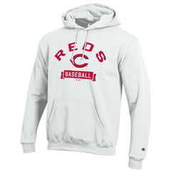 White Cincinnati Reds Champion Eco Powerblend Hoodie