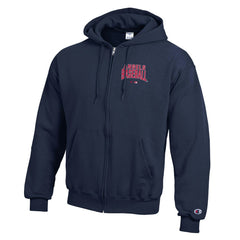 Navy Los Angeles Angels Champion Eco Powerblend Full-Zip Hoodie