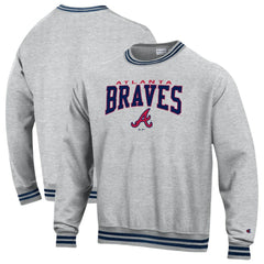 Navy Atlanta Braves Champion Reverse Weave Sweatshirt