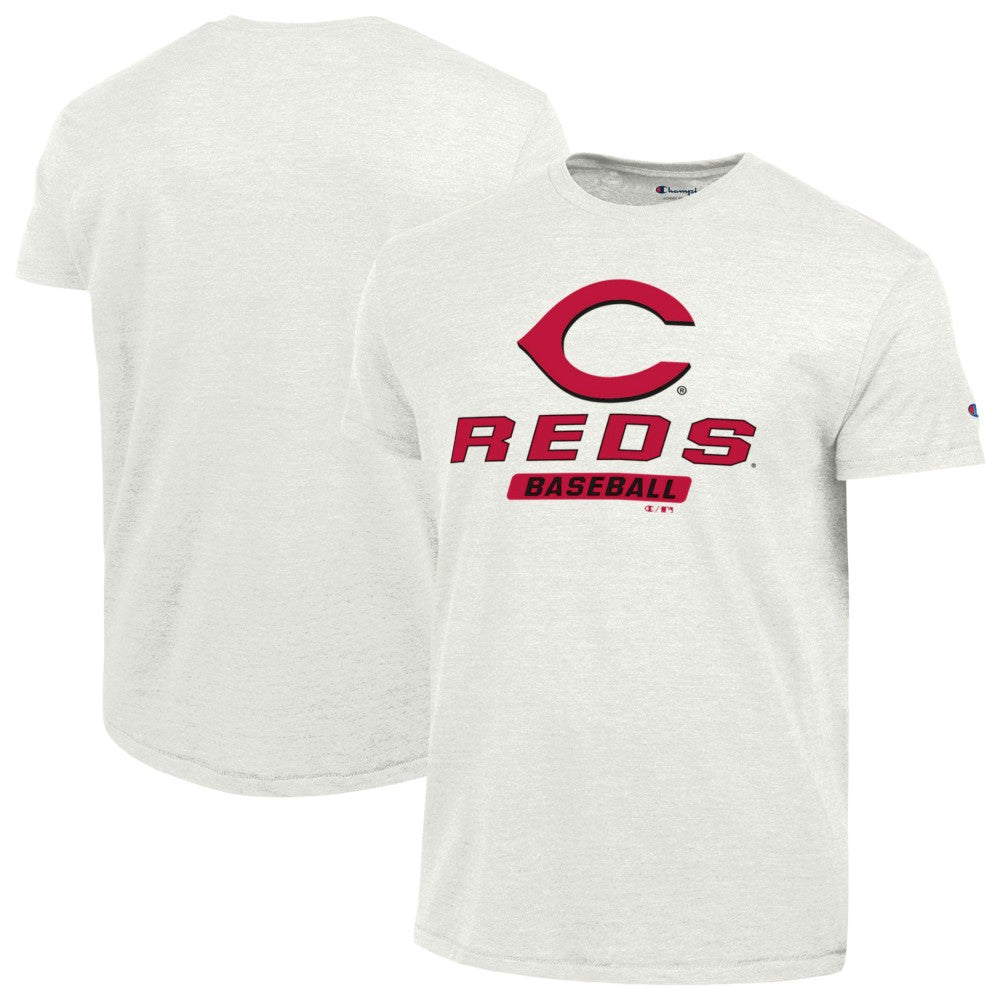 White Cincinnati Reds Champion Ultimate Tri-blend T-Shirt