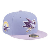 NHL San Jose Sharks New Era Lavender Bloom 59FIFTY Fitted Hat