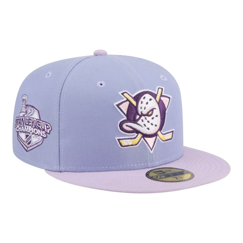 NHL Anaheim Ducks New Era Lavender Bloom 59FIFTY Fitted Hat