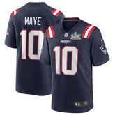Drake Maye Super Bowl LX Patch Game Jersey - New England Patriots Jerseys