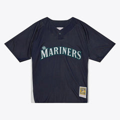 Navy Ichiro Suzuki Seattle Mariners Mitchell & Ness Big & Tall Cooperstown Mesh Batting Practice Jersey