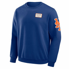 Royal New York Mets Darius Rucker Collection by Fanatics Washed Crew Neck Pullover Sweatshirt