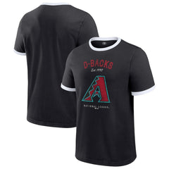 Black Arizona Diamondbacks Darius Rucker Collection by Fanatics Washed Ringer T-Shirt