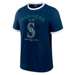 Navy Seattle Mariners Darius Rucker Collection by Fanatics Washed Ringer T-Shirt