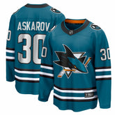 NHL Yaroslav Askarov San Jose Sharks Fanatics Home Breakaway Jersey