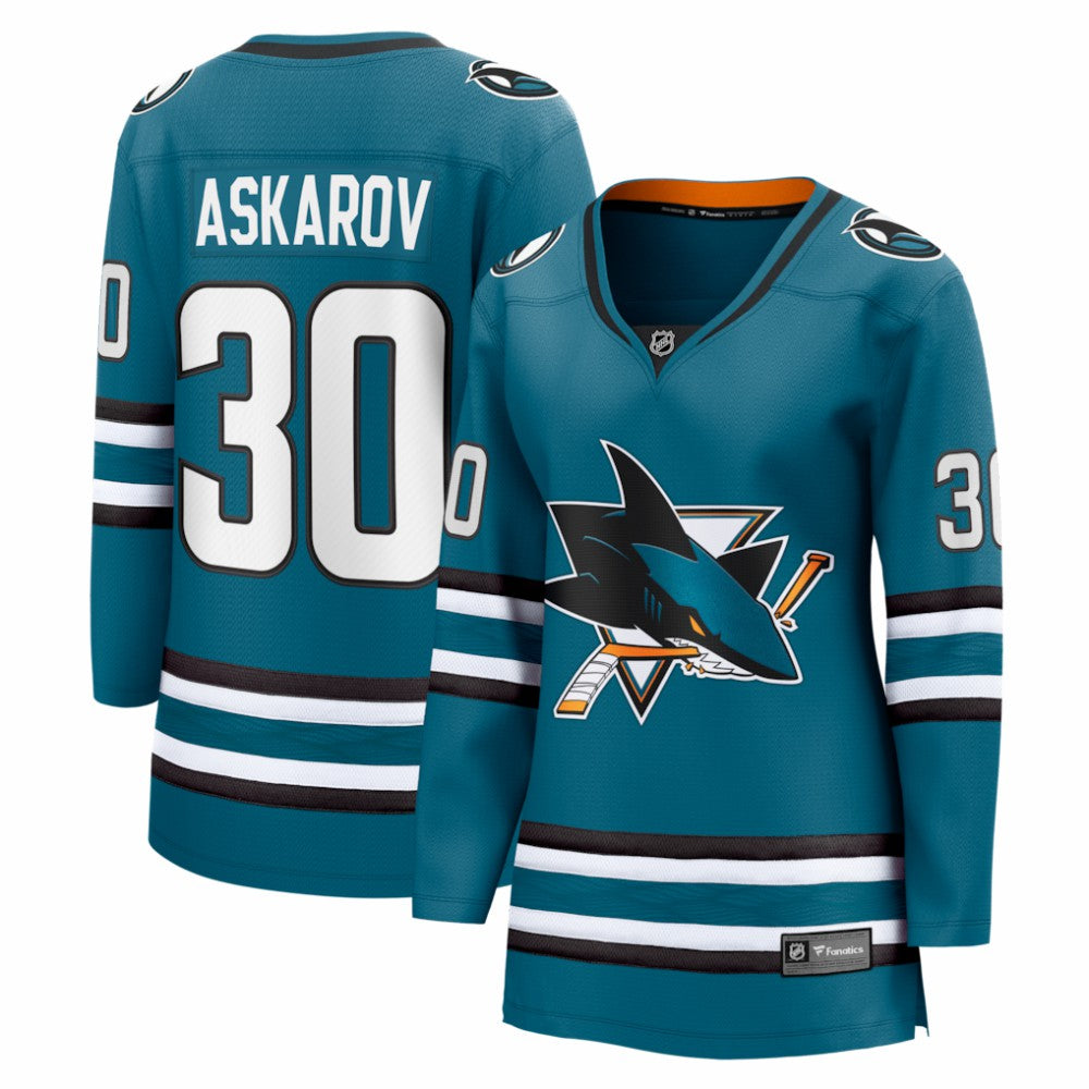NHL Yaroslav Askarov San Jose Sharks Fanatics Women's Home Breakaway Jersey