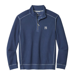 Navy New York Yankees Tommy Bahama Montego Bay Half-Zip Sweatshirt