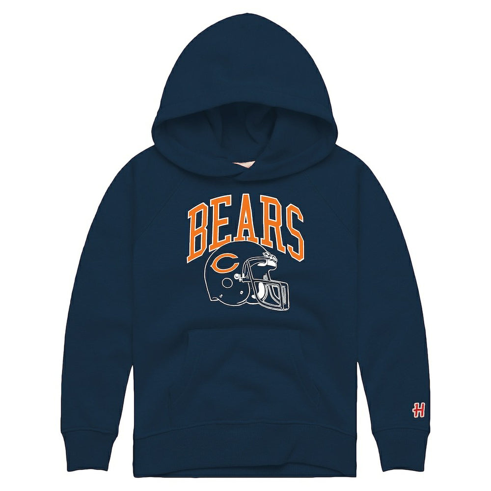 Homage Youth Helmet Retro Tri-Blend Hoodie - Chicago Bears Hoodies