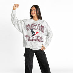 Gameday Couture Women's Whiteout Oversized Premium Fleece Sweatshirt - Houston Texans Sweatshirts