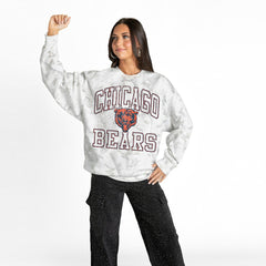 Gameday Couture Women's Whiteout Oversized Premium Fleece Sweatshirt - Chicago Bears Sweatshirts