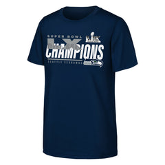 Youth Super Bowl LX Champions Iconic Victory T-Shirt - Seattle Seahawks T-shirts