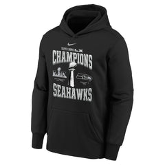 Youth Super Bowl LX Champions Locker Room Trophy Collection Authentic Hoodie - Seattle Seahawks Hoodies