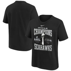 Youth Super Bowl LX Champions Locker Room Trophy Collection Replica T-Shirt - Seattle Seahawks T-shirts