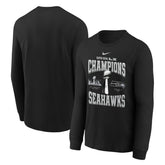 Youth Super Bowl LX Champions Locker Room Trophy Collection Long Sleeve T-Shirt - Seattle Seahawks T-shirts