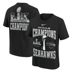 Youth Super Bowl LX Champions Locker Room Trophy Collection Authentic T-Shirt - Seattle Seahawks T-shirts