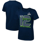 Girls Youth Super Bowl LX Champions On Top T-Shirt - Seattle Seahawks T-shirts