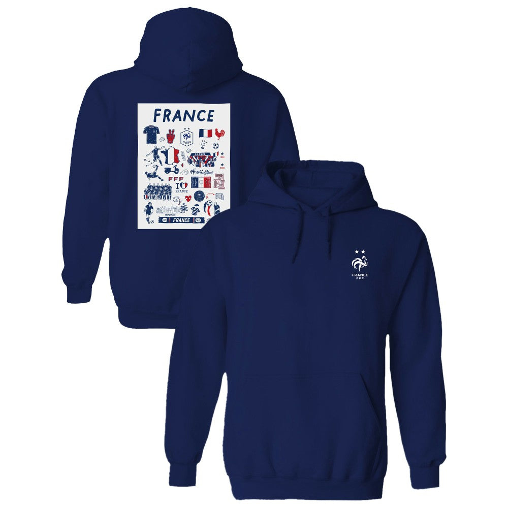 France National Team Vive La Fete Women's Impressions Artwork Hoodie
