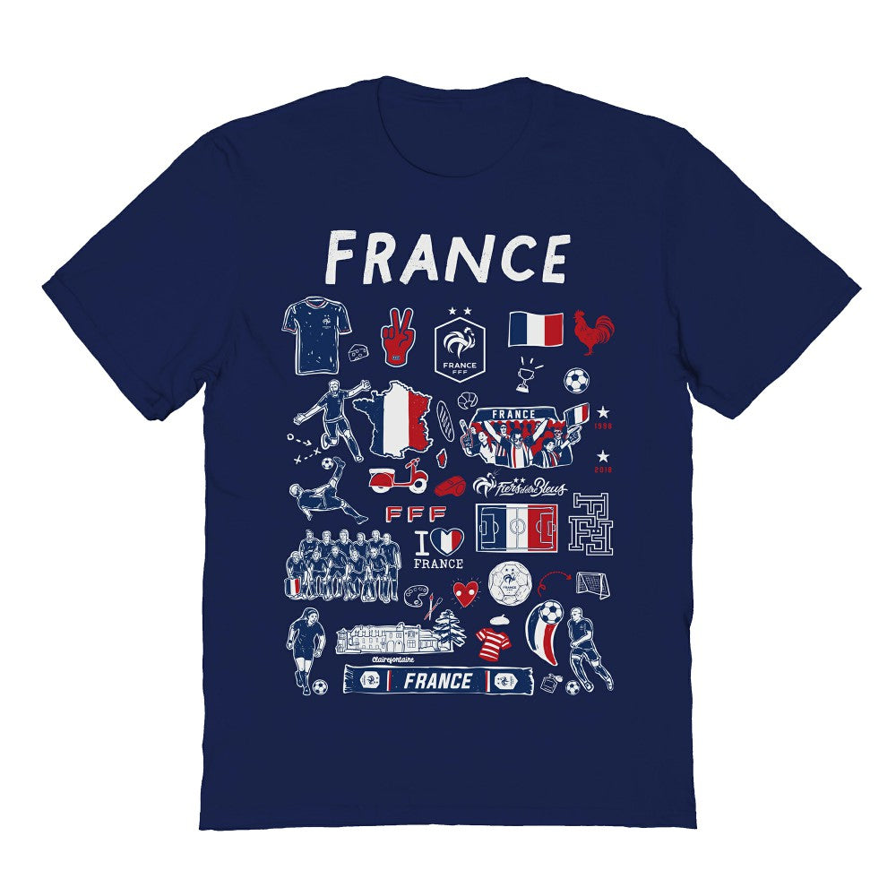France National Team Vive La Fete Women's Impressions Artwork Fitted T-Shirt
