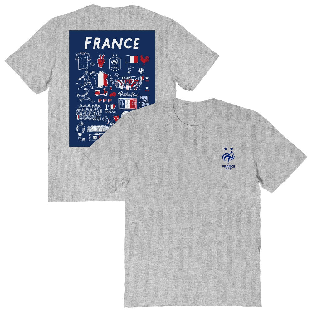 France National Team Vive La Fete Women's Impressions Artwork Fitted T-Shirt