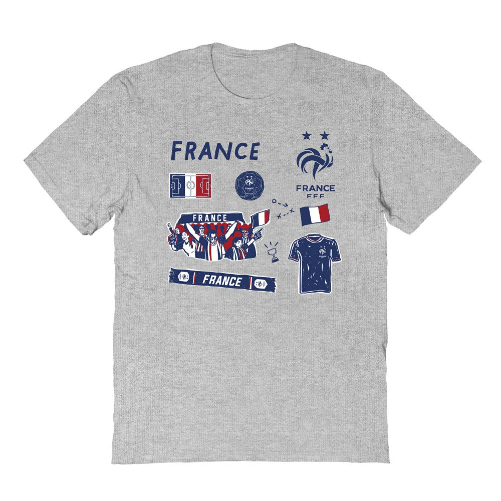 France National Team Vive La Fete Youth Impressions Icons T-Shirt