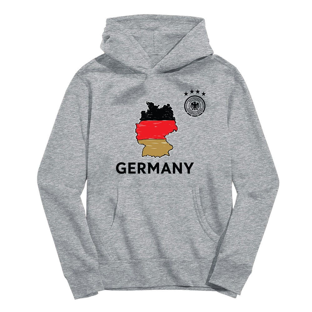 Germany National Team Vive La Fete Youth Map Style Hoodie