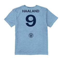 Erling Haaland Manchester City Vive La Fete Youth Player Name & Number Color Badge T-Shirt