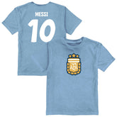 Lionel Messi Argentina National Team Vive La Fete Youth Player Name & Number Color Badge T-Shirt