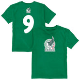 Raúl Jiménez Mexico National Team Vive La Fete Youth Player Name & Number Color Badge T-Shirt