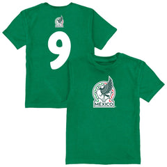 Raúl Jiménez Mexico National Team Vive La Fete Youth Player Name & Number Color Badge T-Shirt