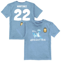 Lautaro Martinez Argentina National Team Vive La Fete Youth Player Name & Number Chilena Style T-Shirt