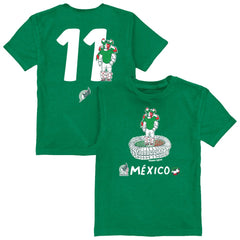 Santiago Gimenez Mexico National Team Vive La Fete Youth Player Name & Number Stadium Style T-Shirt