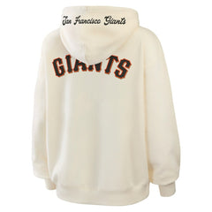 Cream San Francisco Giants WEAR by Erin Andrews Women's Full-Zip Hoodie