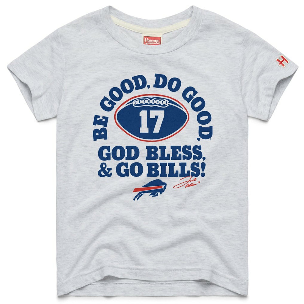 Josh Allen Homage Youth Be Good Do Good Signature Tri-Blend T-Shirt - Buffalo Bills T-shirts