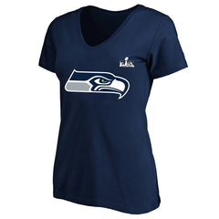 Jaxon Smith-Njigba Women's Super Bowl LX Patch Plus Size Name & Number V-Neck T-Shirt - Seattle Seahawks T-shirts