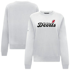 NHL New Jersey Devils Levelwear Women's Yvette Big Script Tri-Blend Sweatshirt