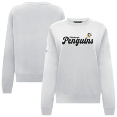 NHL Pittsburgh Penguins Levelwear Women's Yvette Big Script Tri-Blend Sweatshirt