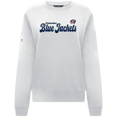 NHL Columbus Blue Jackets Levelwear Women's Yvette Big Script Tri-Blend Sweatshirt
