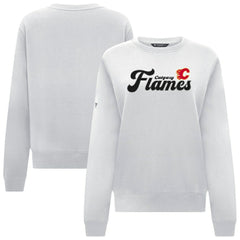 NHL Calgary Flames Levelwear Women's Yvette Big Script Tri-Blend Sweatshirt