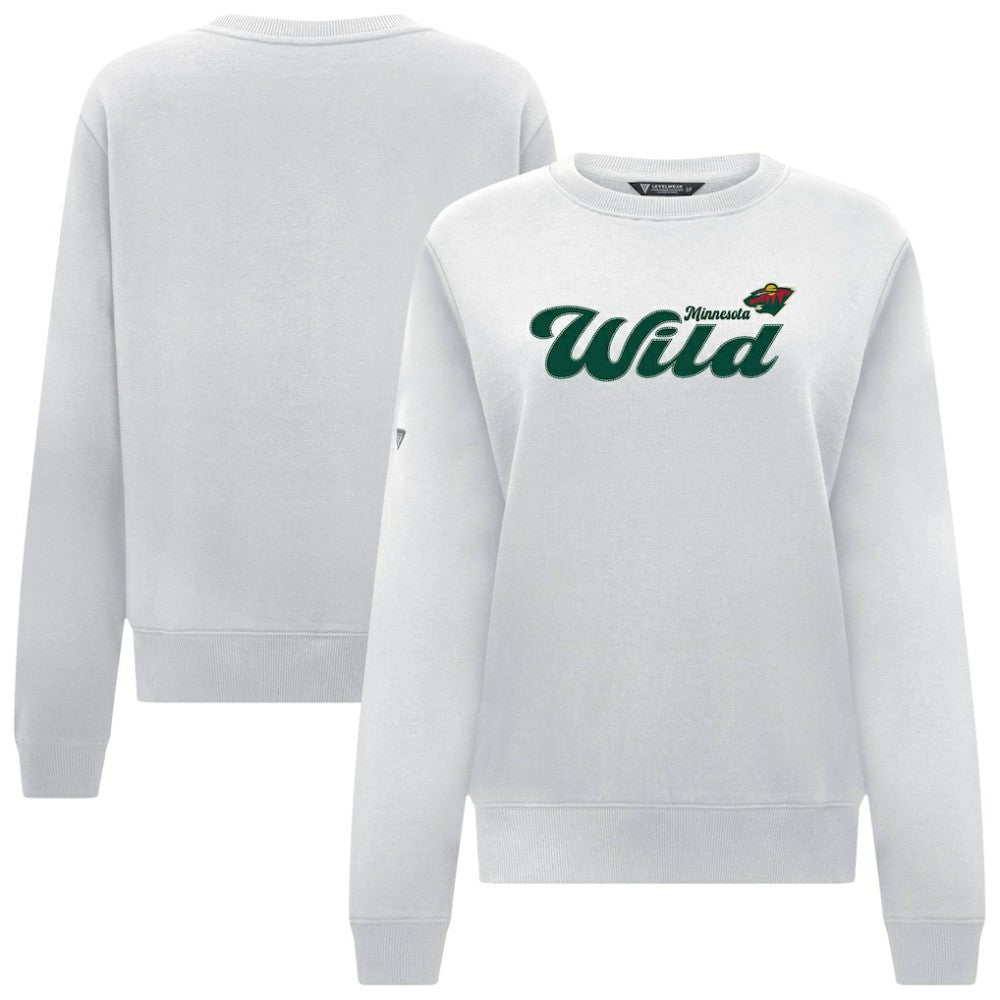 NHL Minnesota Wild Levelwear Women's Yvette Big Script Tri-Blend Sweatshirt