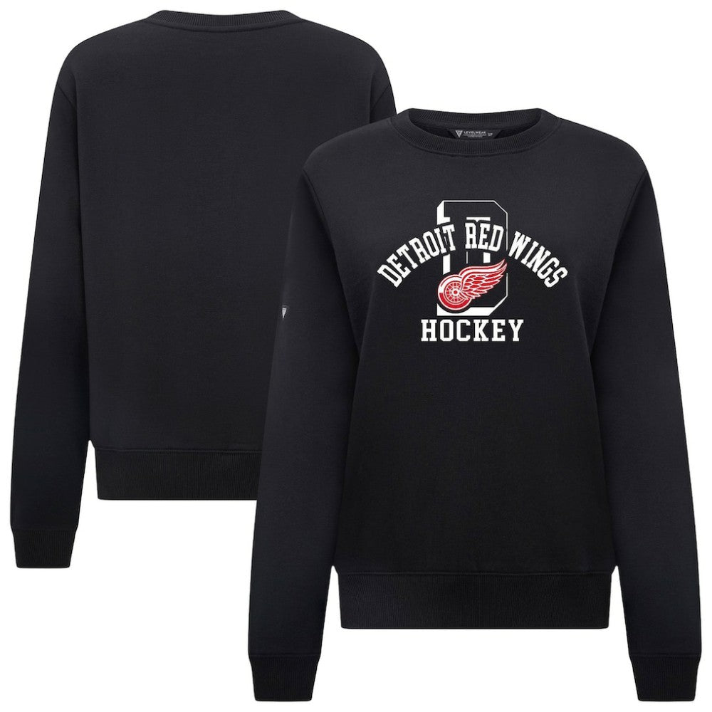 NHL Detroit Red Wings Levelwear Women's Yvette Limelight Big Letter Sweatshirt