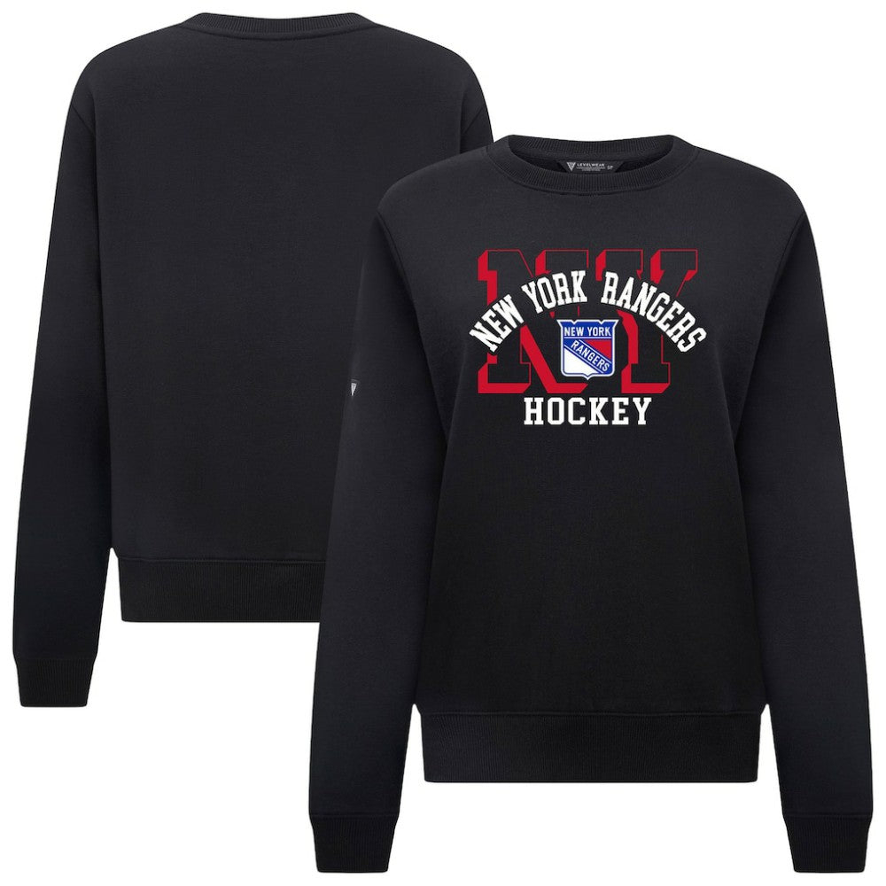 NHL New York Rangers Levelwear Women's Yvette Limelight Big Letter Sweatshirt